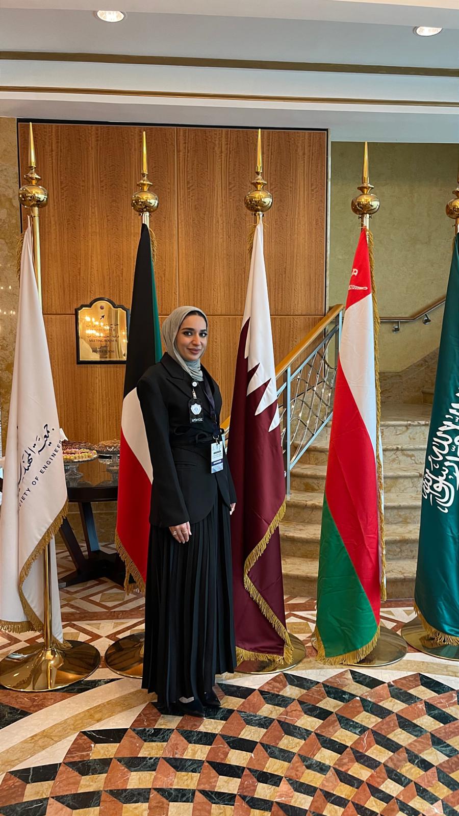 Shaikha representing Kuwait among Gulf nations at an engineering forum